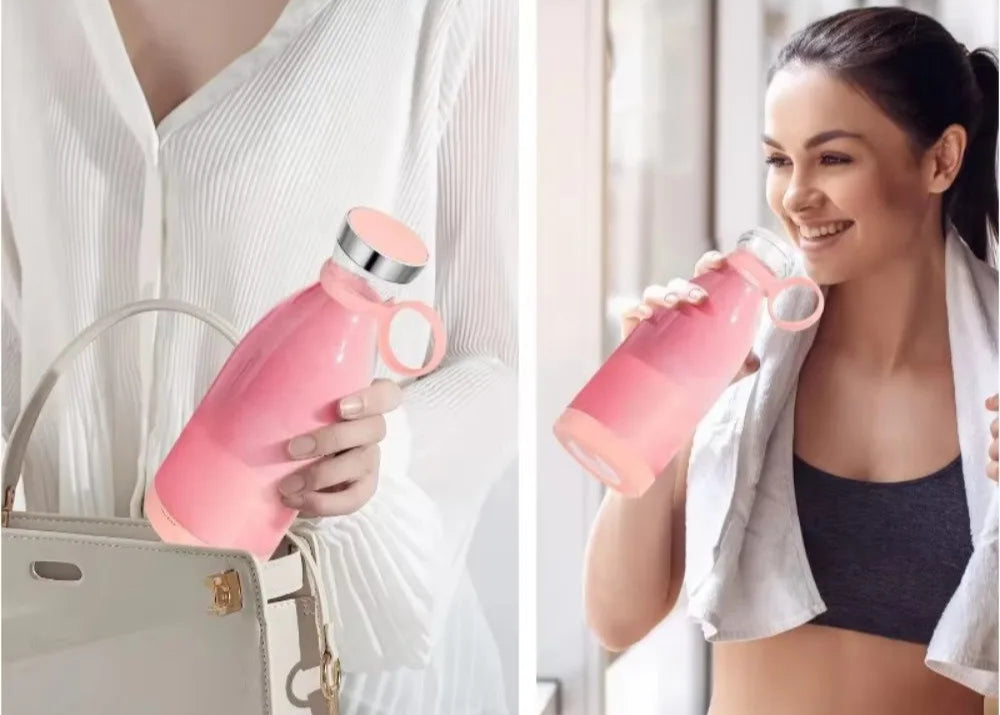 1Pc 420Ml Personal Size Blender, Portable Blender, Battery Operated USB Blender, Smoothies Blender Bottle Portable Juicer